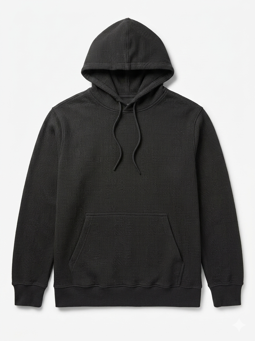Classic Black Hooded Sweatshirt – Warm & Stylish Everyday Hoodie