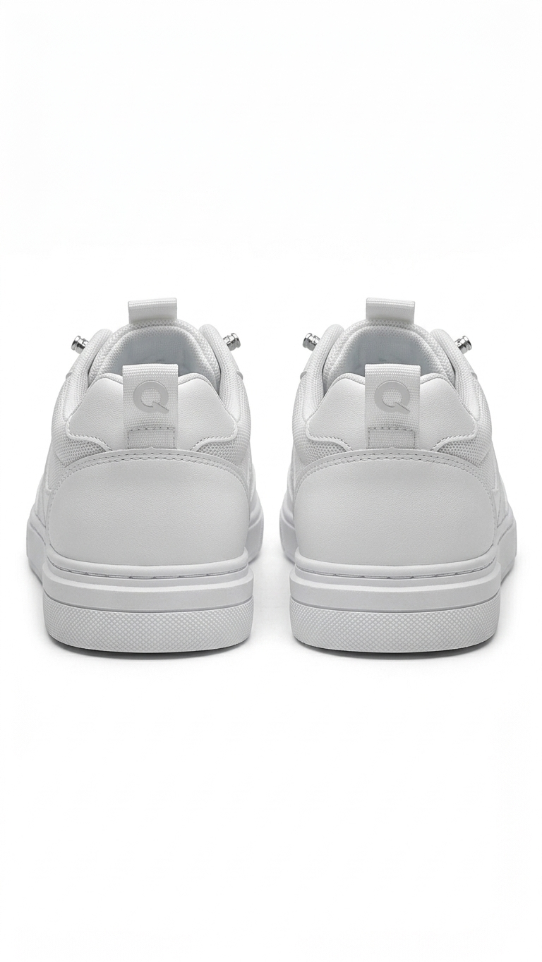 QJIN Men's Minimalist White Sneakers