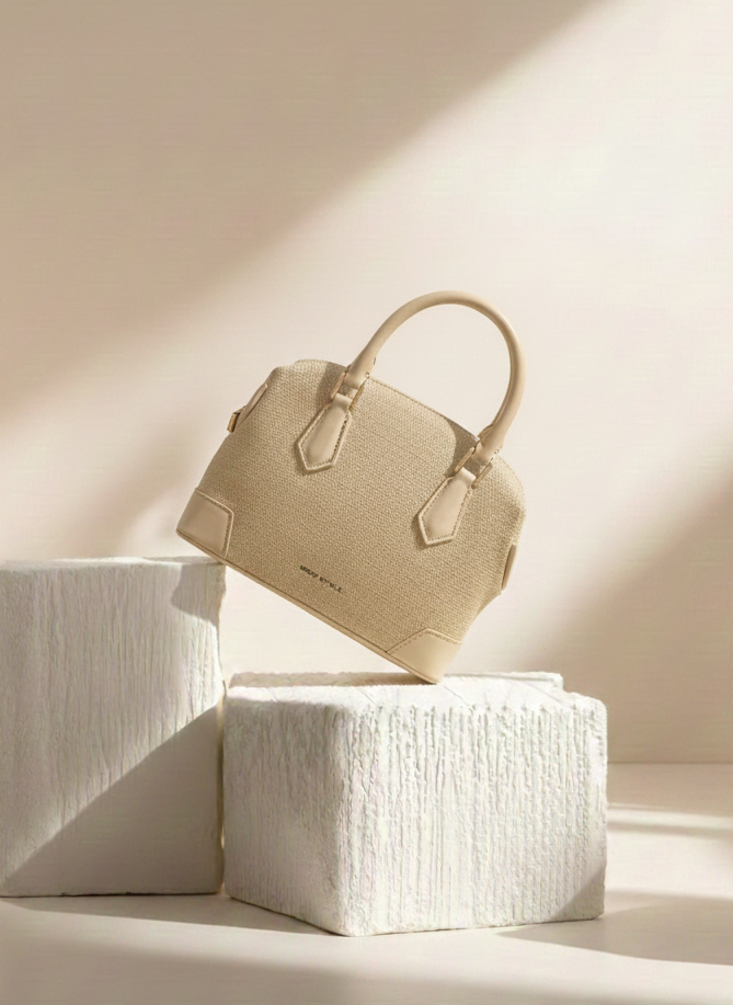 Nice Style | Pearl Shell Dome Satchel