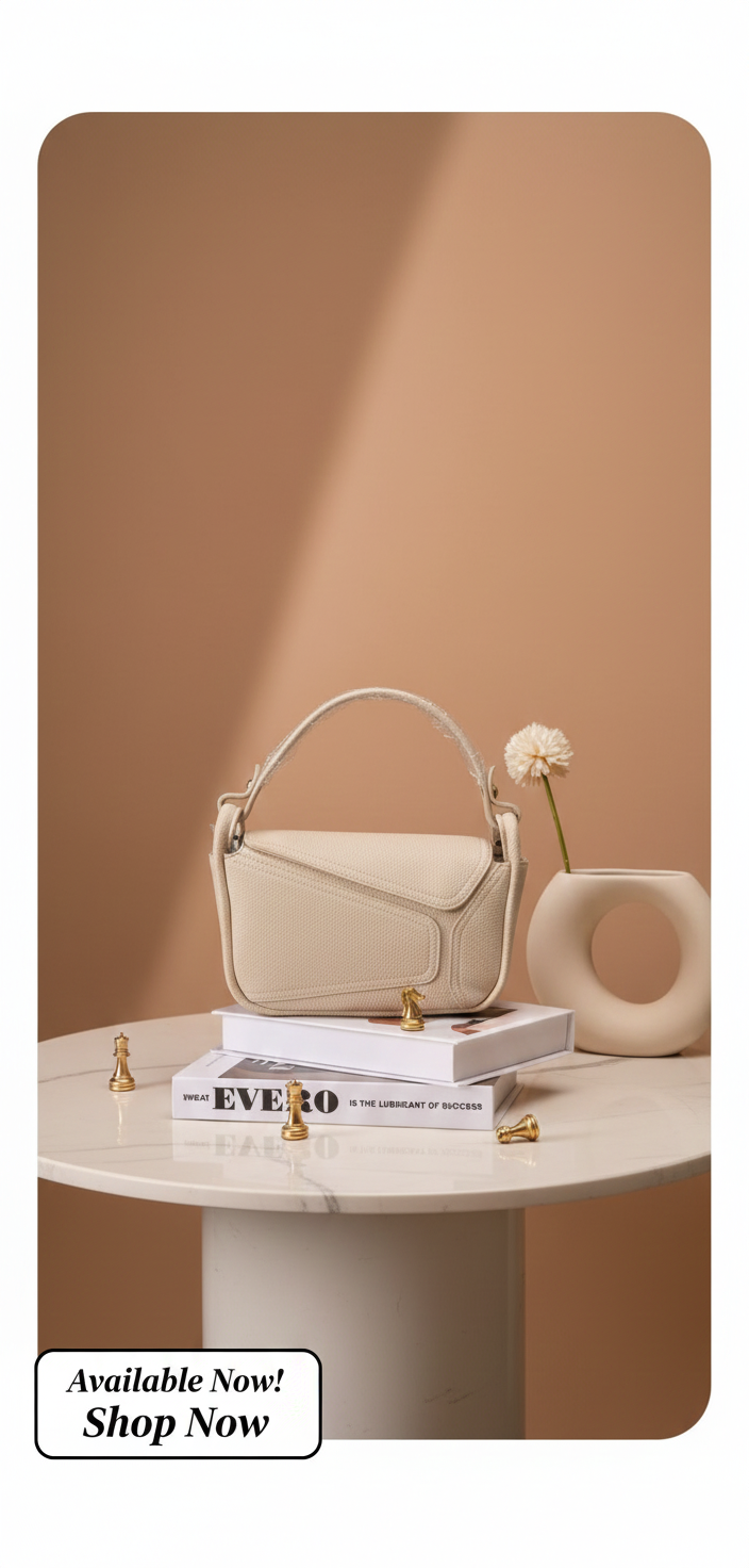 Origami Textured Flap Crossbody Bag