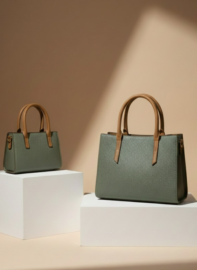 Lusso | Olive Heritage Top-Handle Tote