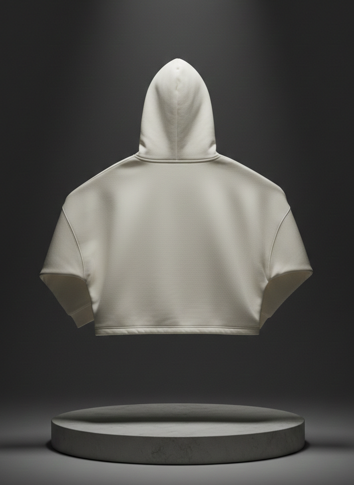 Adidas: Minimalist "3-Stripe" Crop Hoodie