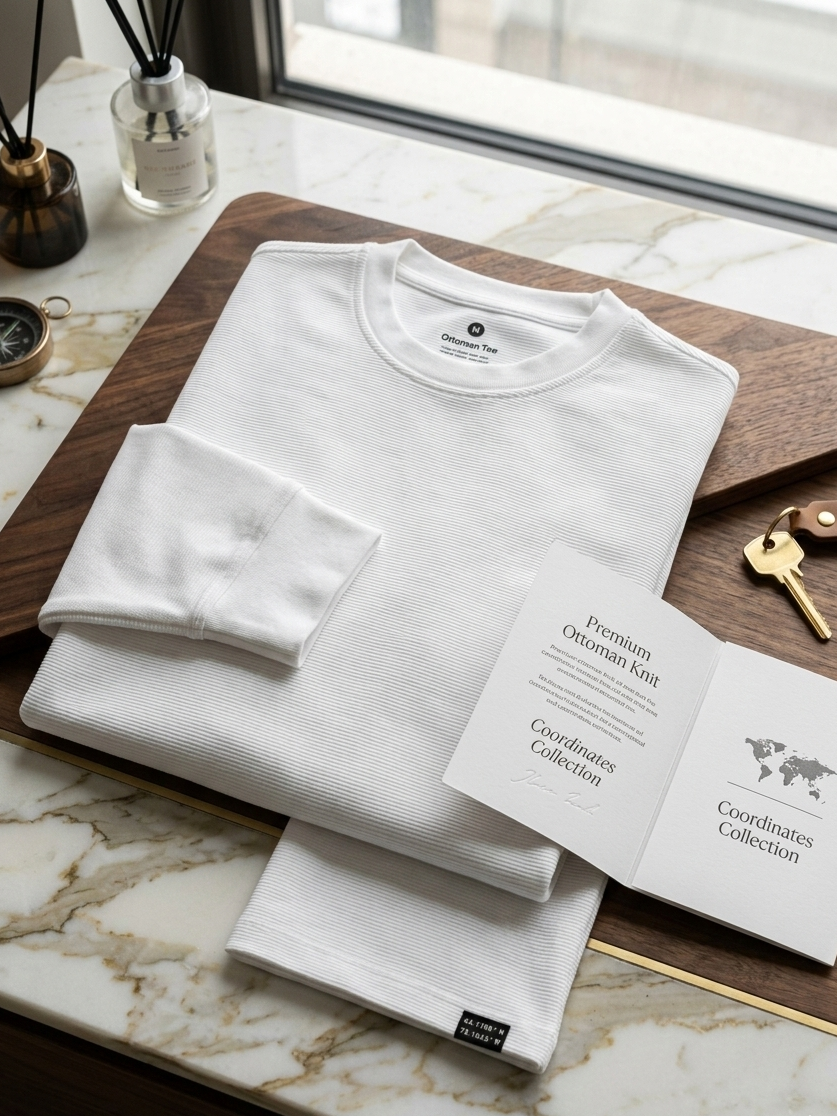 Premium Black & White "Ottoman" Long-Sleeve – Elegance in Every Detail