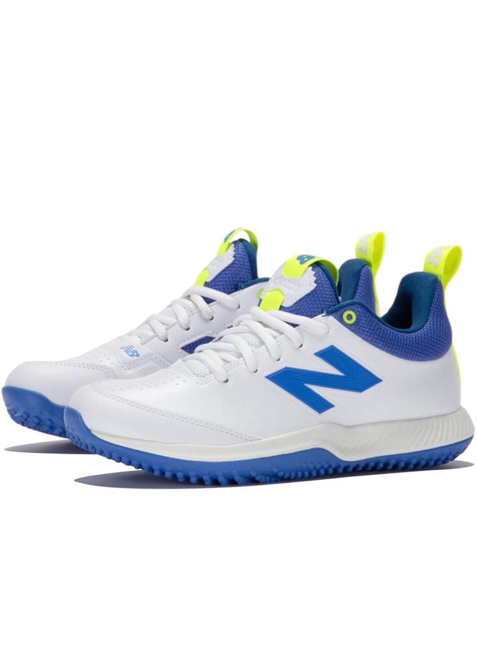 New Balance CK4020R5 Rubber Spike Cricket Shoe, White