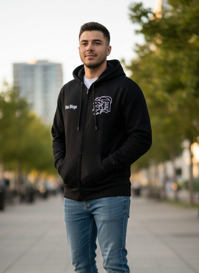Men’s "San Diego" Full-Zip Graphic Hoodie