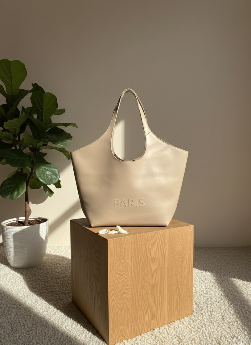 Éclat" Tote – Creamy Beige